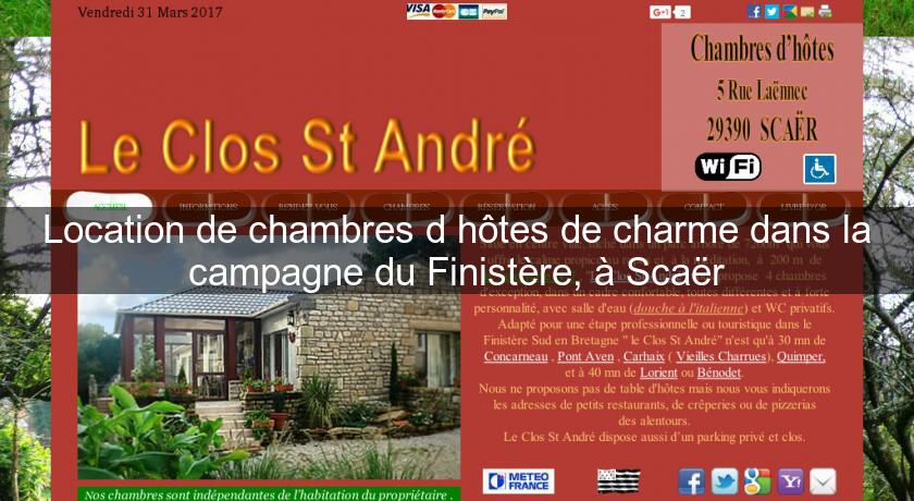 Location de chambres d'hôtes de charme dans la campagne du Finistère, à Scaër