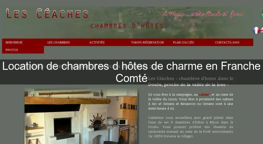 Location de chambres d'hôtes de charme en Franche Comté