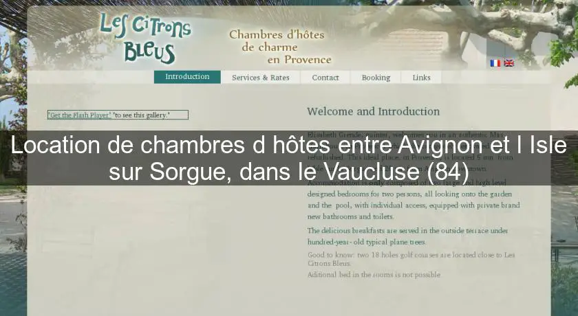Location de chambres d'hôtes entre Avignon et l'Isle sur Sorgue, dans le Vaucluse (84)
