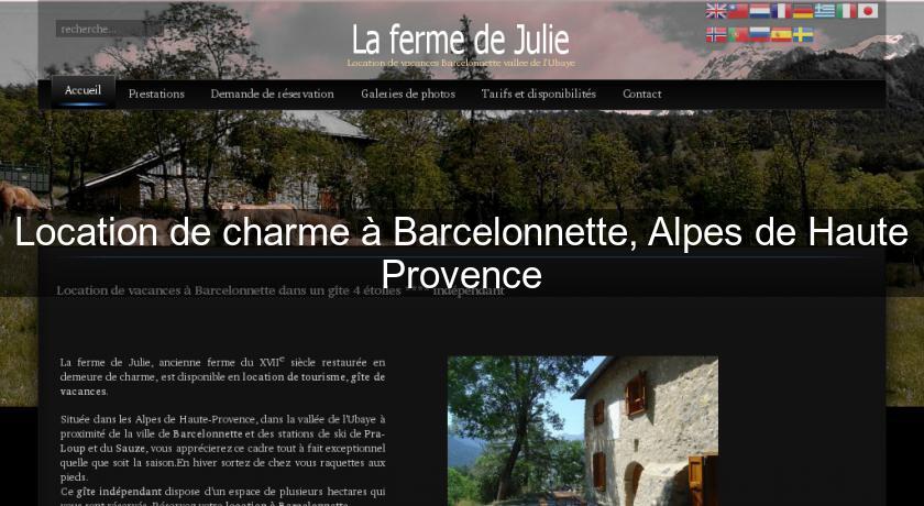 Location de charme à Barcelonnette, Alpes de Haute Provence