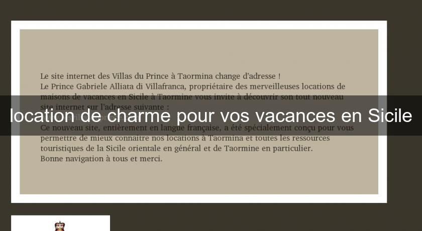 location de charme pour vos vacances en Sicile location de charme pour vos vacances en Sicile