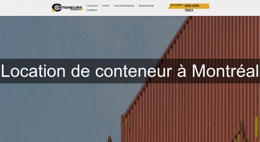 Location de conteneur à Montréal Location de conteneur à Montréal