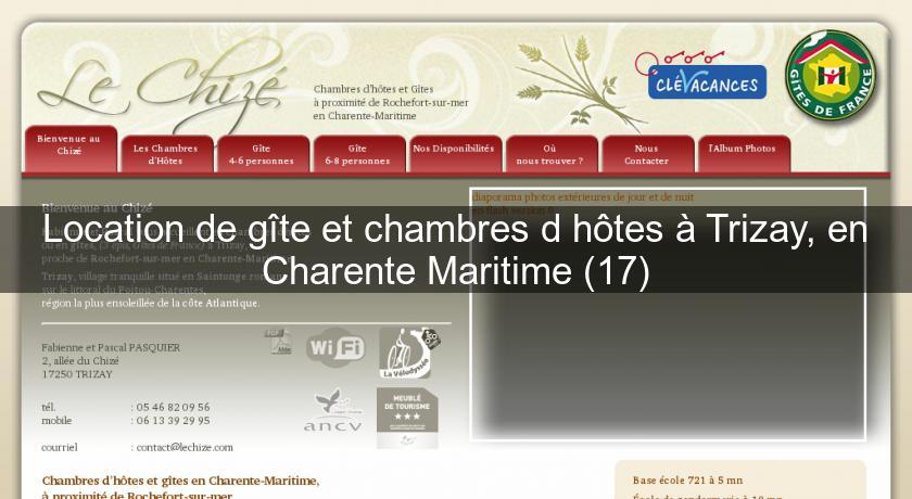 Location de gîte et chambres d'hôtes à Trizay, en Charente Maritime (17) Location de gîte et chambres d'hôtes à Trizay, en Charente Maritime (17)