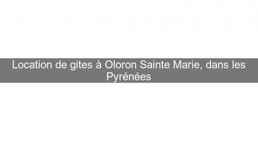 Location de gites à Oloron Sainte Marie, dans les Pyrénées Location de gites à Oloron Sainte Marie, dans les Pyrénées
