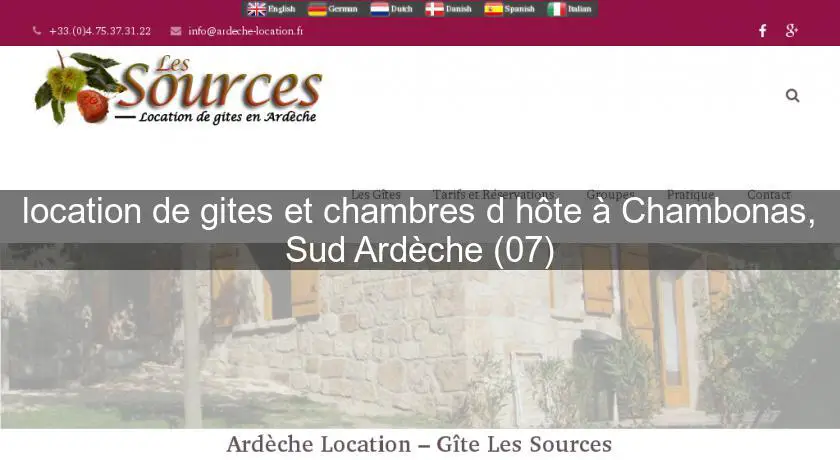 location de gites et chambres d'hôte à Chambonas, Sud Ardèche (07)