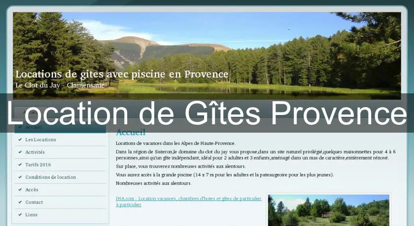 Location de Gîtes Provence