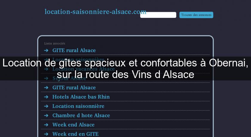 Location de gîtes spacieux et confortables à Obernai, sur la route des Vins d'Alsace