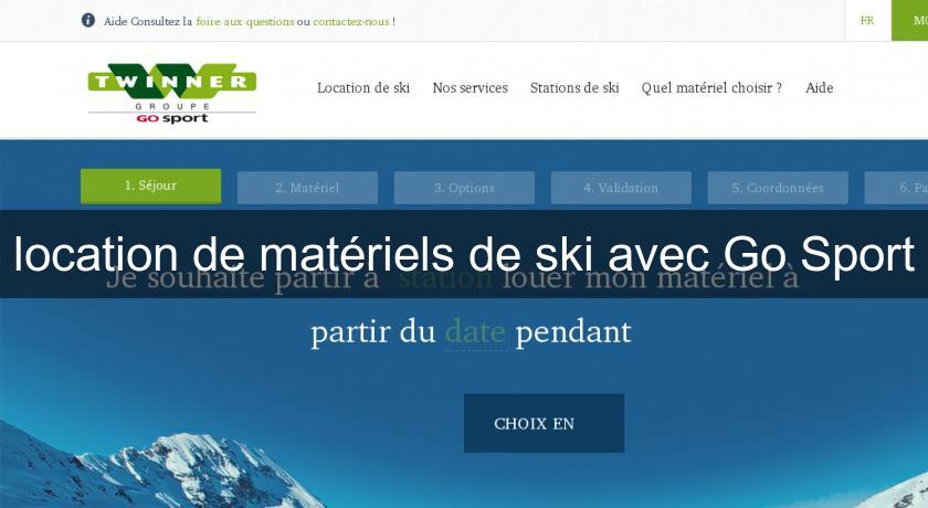 location de matériels de ski avec Go Sport