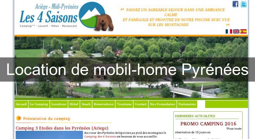 Location de mobil-home Pyrénées