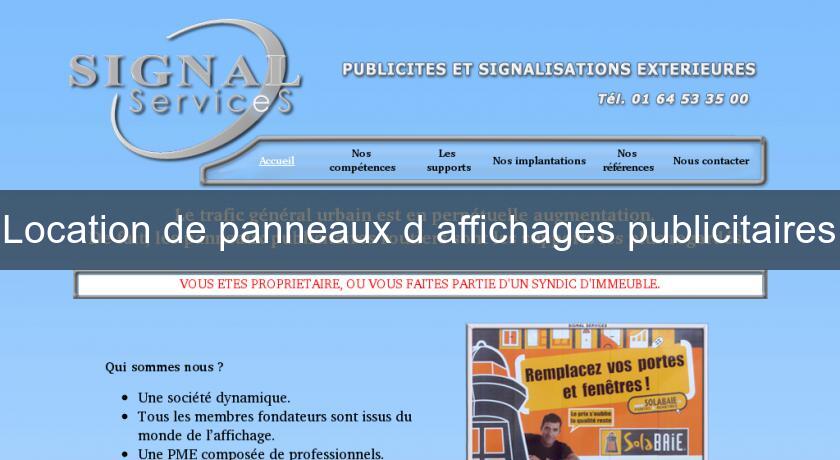 Location de panneaux d'affichages publicitaires Location de panneaux d'affichages publicitaires
