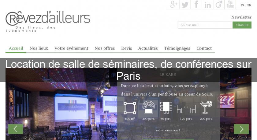 Location de salle de séminaires, de conférences sur Paris