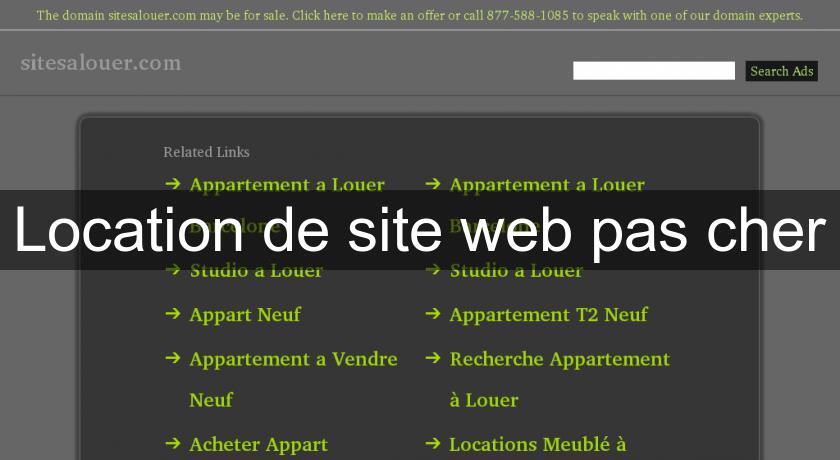 Location de site web pas cher Location de site web pas cher
