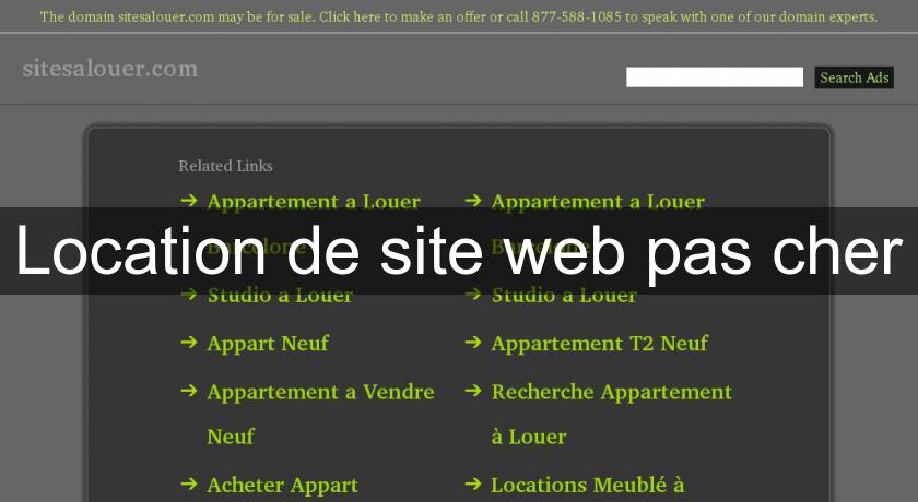 Location de site web pas cher