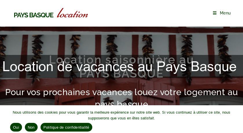 Location de vacances au Pays Basque Location de vacances au Pays Basque