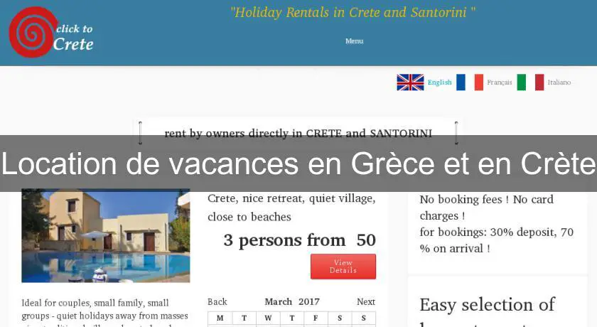 Location de vacances en Grèce et en Crète