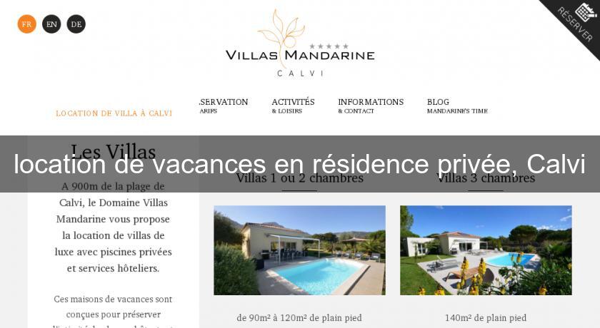 location de vacances en résidence privée, Calvi