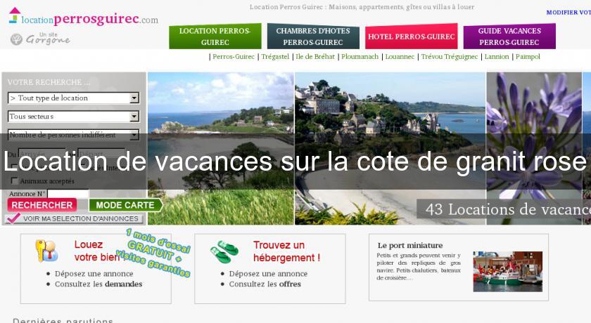 Location de vacances sur la cote de granit rose