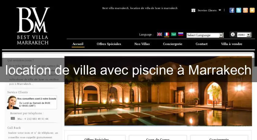 location de villa avec piscine à Marrakech