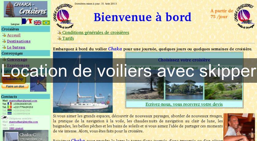 Location de voiliers avec skipper