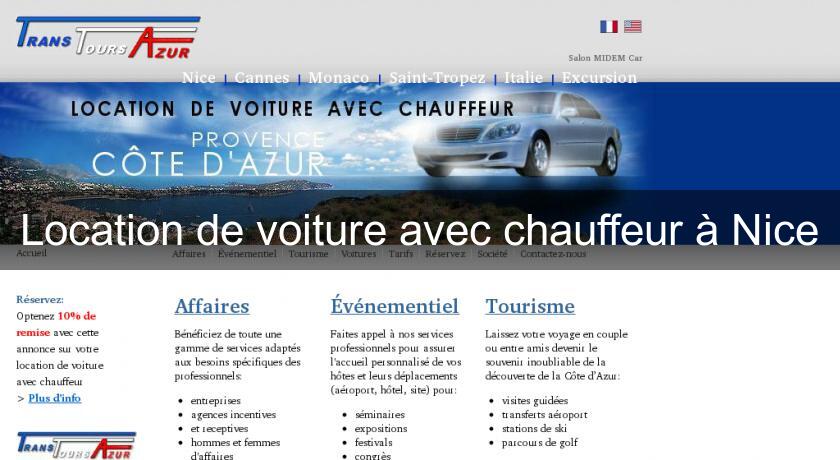 Location de voiture avec chauffeur à Nice