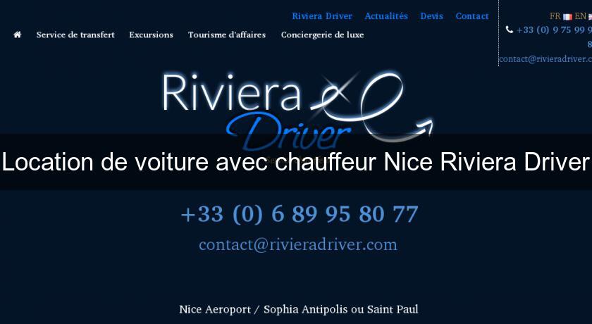 Location de voiture avec chauffeur Nice Riviera Driver