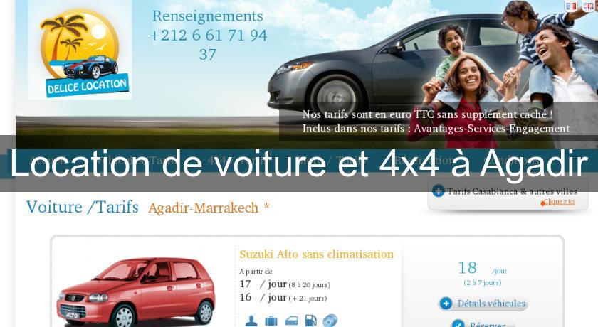 Location de voiture et 4x4 à Agadir