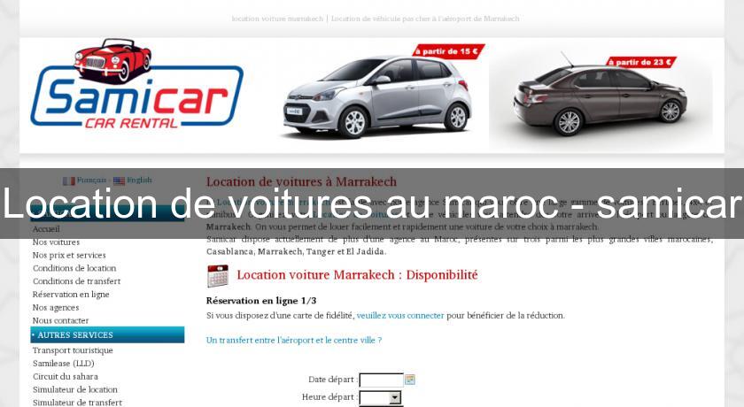 Location de voitures au maroc - samicar