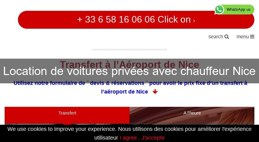 Location de voitures privées avec chauffeur Nice