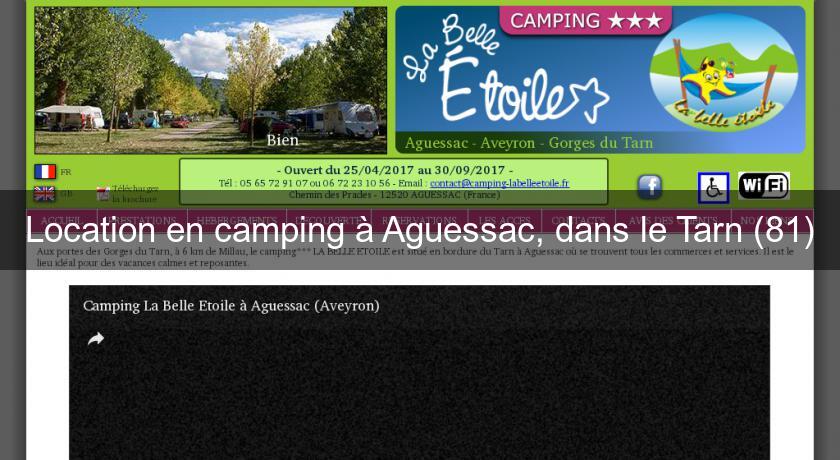 Location en camping à Aguessac, dans le Tarn (81)