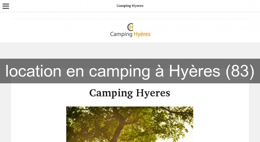 location en camping à Hyères (83)