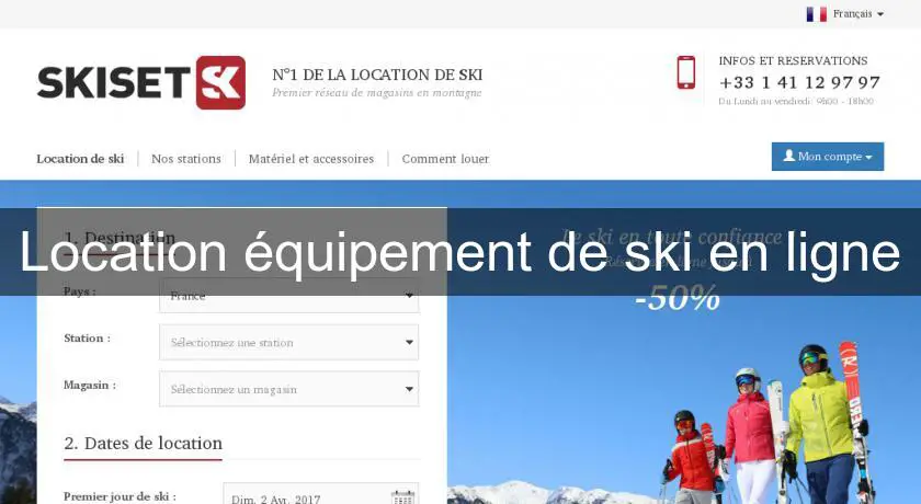 Location équipement de ski en ligne