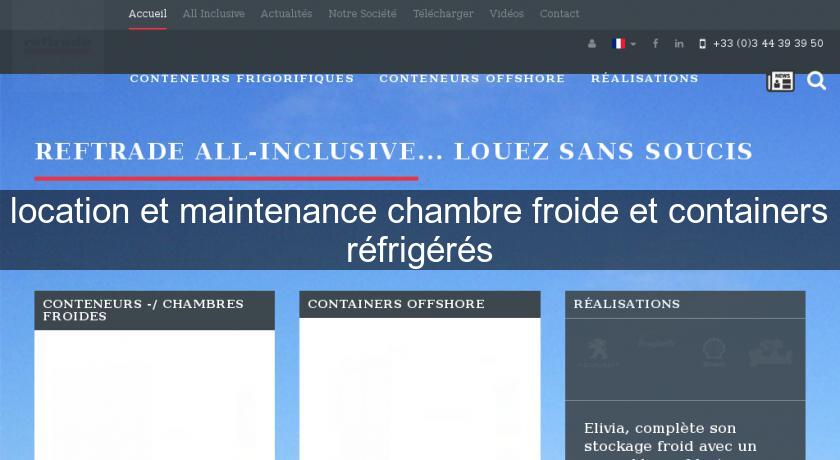 location et maintenance chambre froide et containers réfrigérés