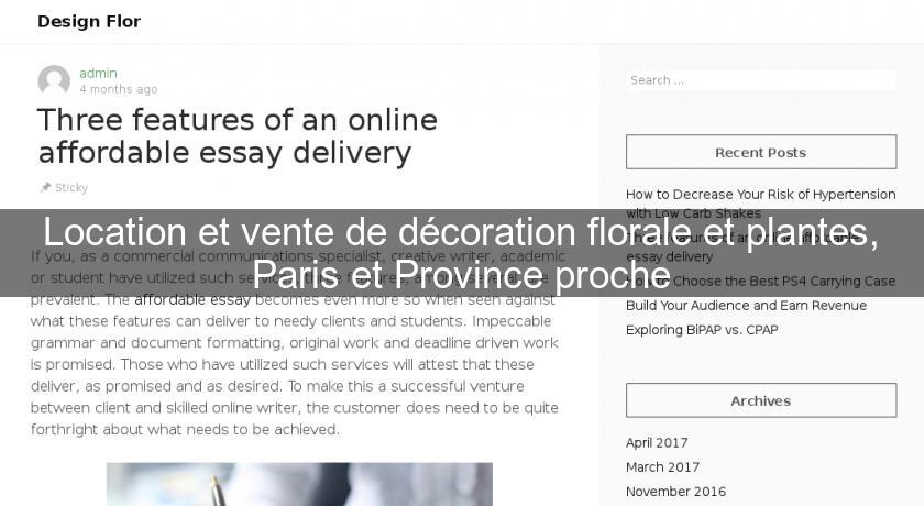Location et vente de décoration florale et plantes, Paris et Province proche