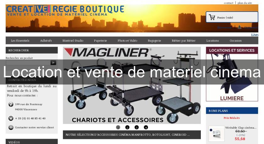 Location et vente de materiel cinema Location et vente de materiel cinema