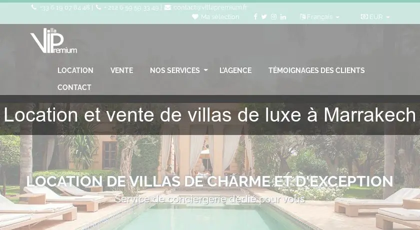 Location et vente de villas de luxe à Marrakech