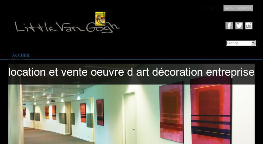 location et vente oeuvre d'art décoration entreprise