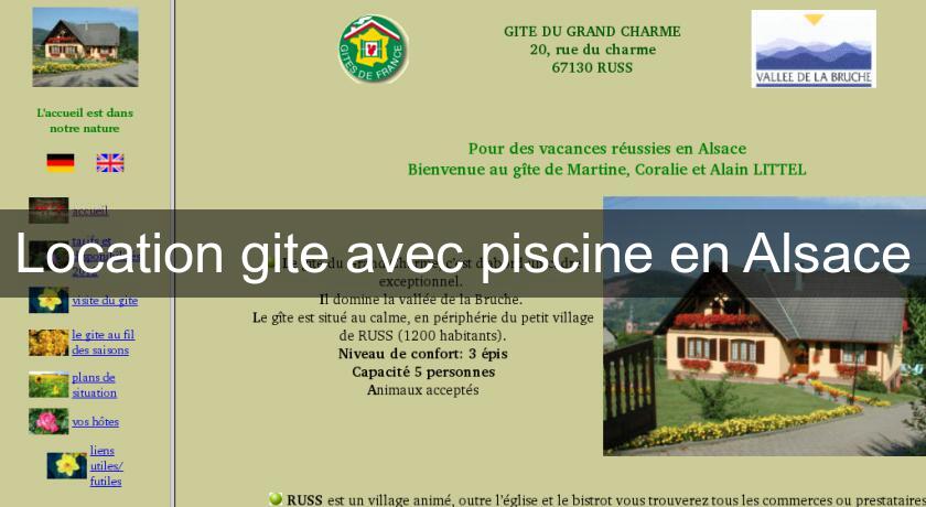 Location gite avec piscine en Alsace