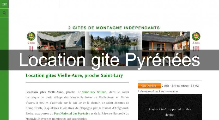 Location gite Pyrénées