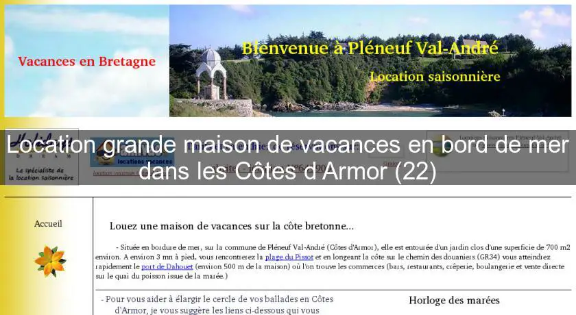 Location grande maison de vacances en bord de mer dans les Côtes d'Armor (22)