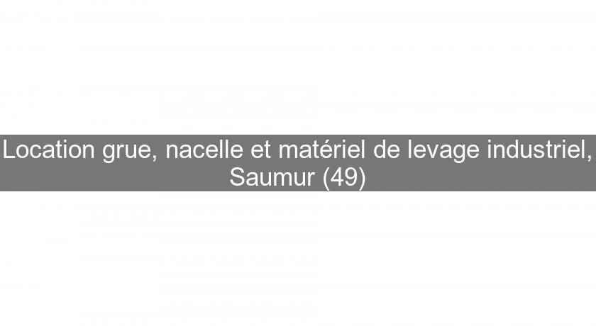 Location grue, nacelle et matériel de levage industriel, Saumur (49)