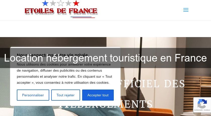 Location hébergement touristique en France