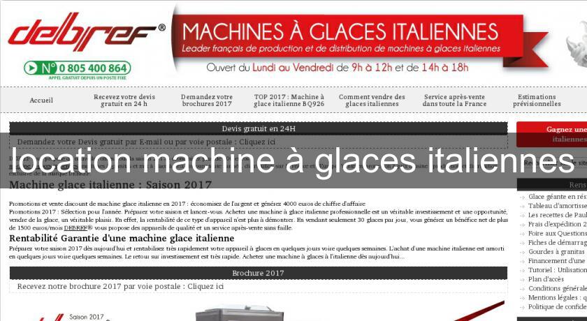 location machine à glaces italiennes