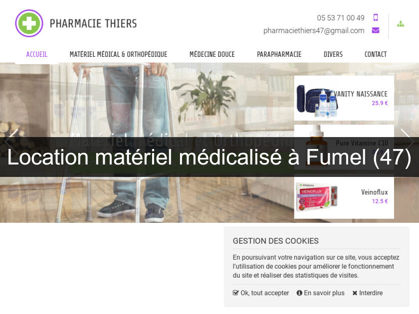 Location matériel médicalisé à Fumel (47)