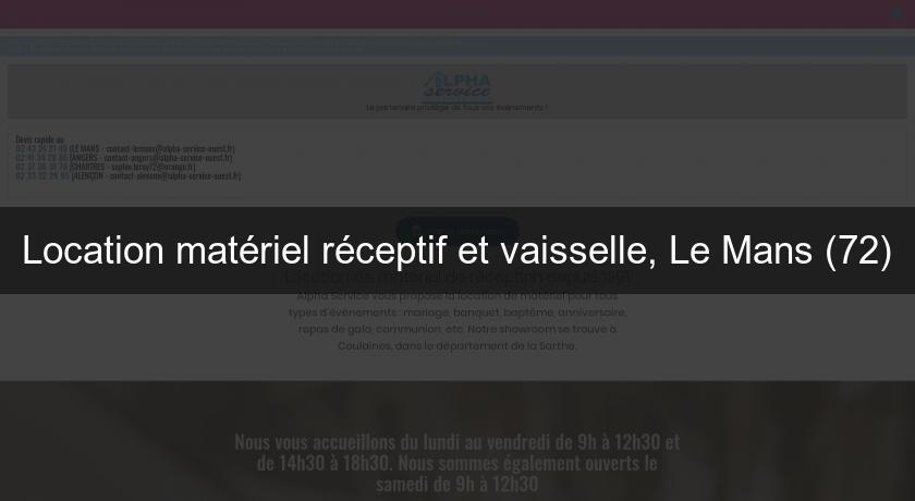 Location matériel réceptif et vaisselle, Le Mans (72) Location matériel réceptif et vaisselle, Le Mans (72)