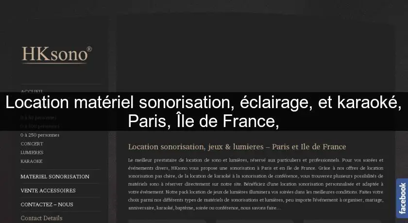 Location matériel sonorisation, éclairage, et karaoké, Paris, Île de France,