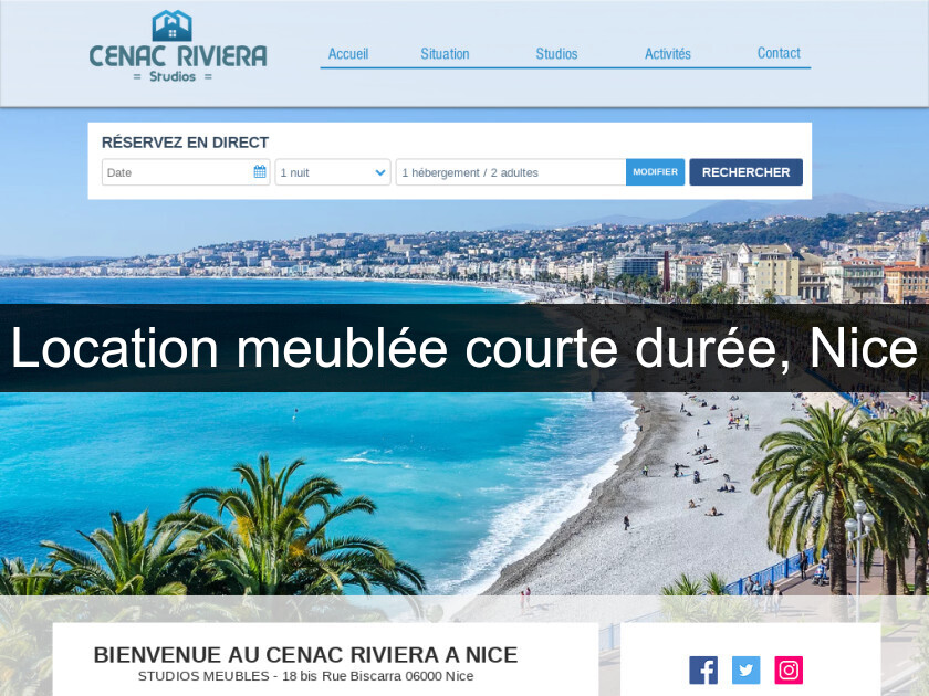 Location meublée courte durée, Nice Location meublée courte durée, Nice