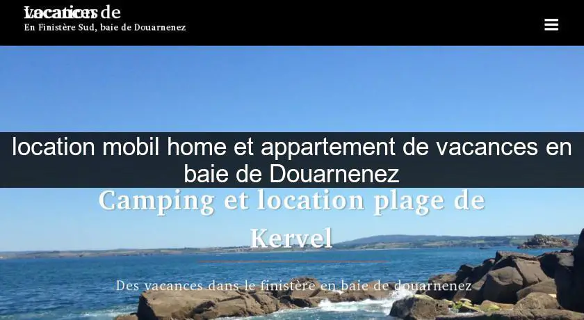 location mobil home et appartement de vacances en baie de Douarnenez