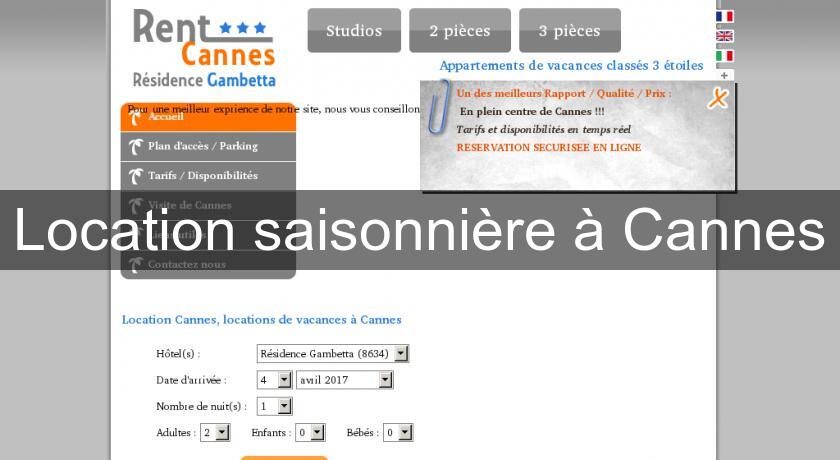 Location saisonnière à Cannes