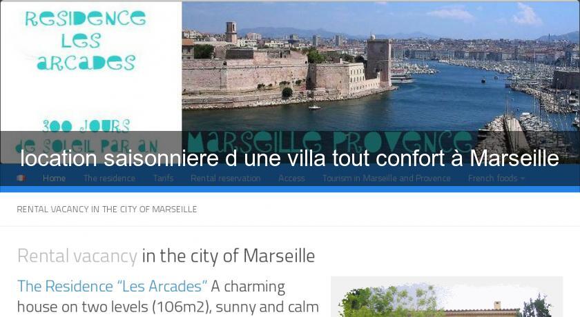 location saisonniere d'une villa tout confort à Marseille