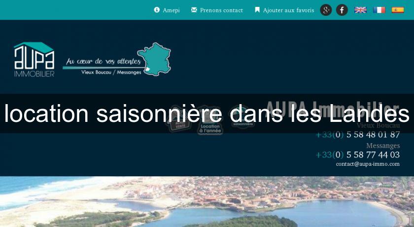 location saisonnière dans les Landes location saisonnière dans les Landes